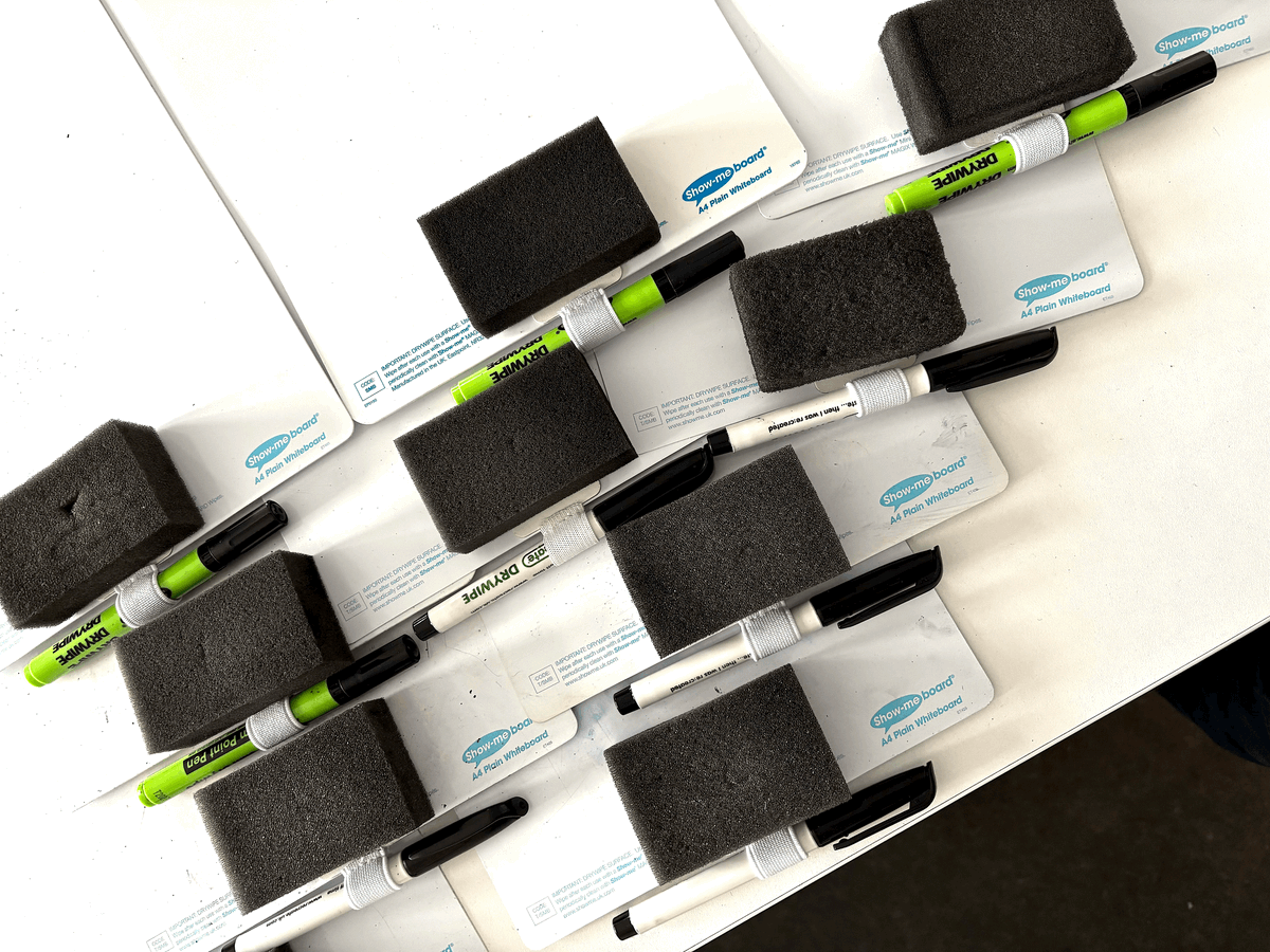 Quick-deploy Mini Whiteboards